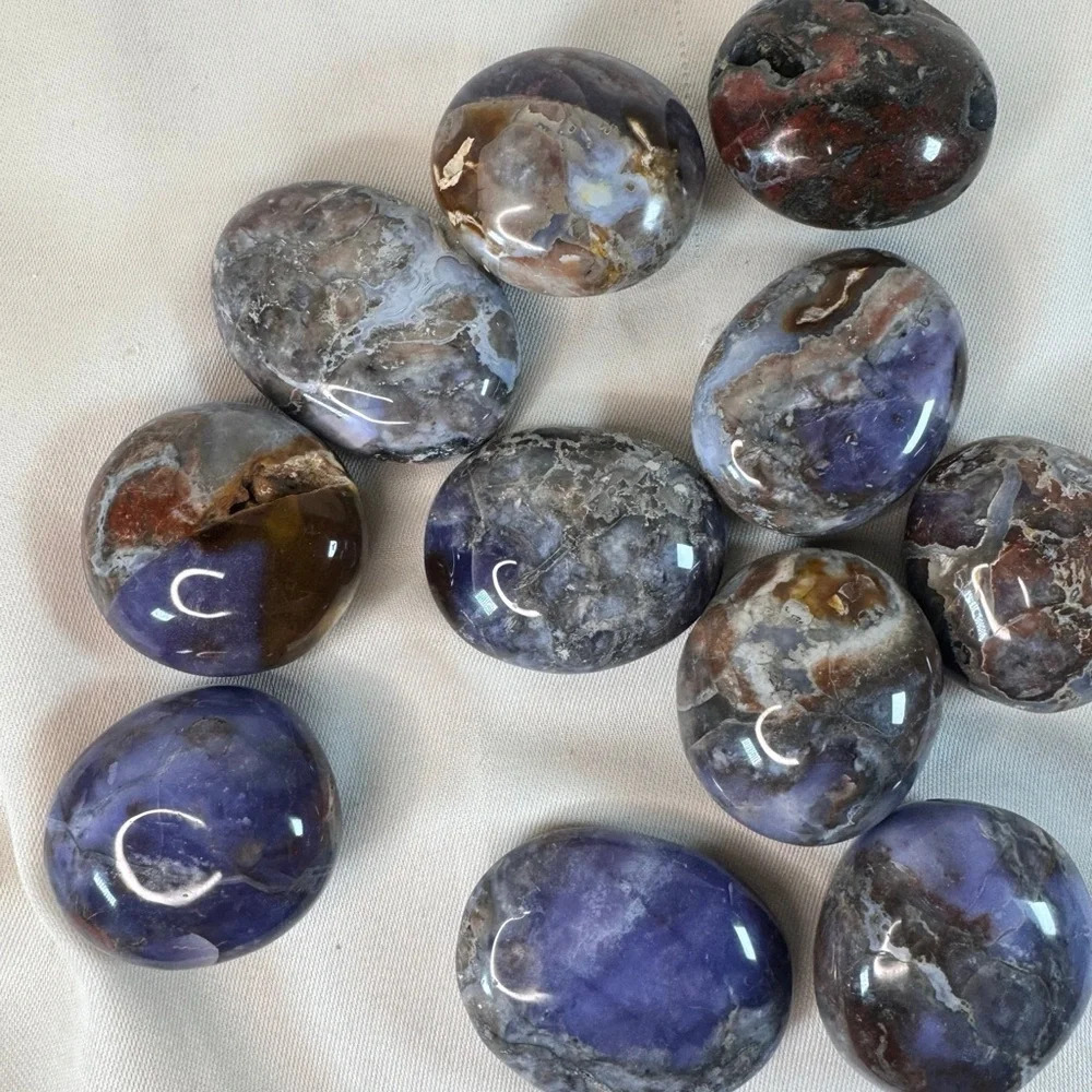 Violet Agate Palm Stone XLARGE SIZE